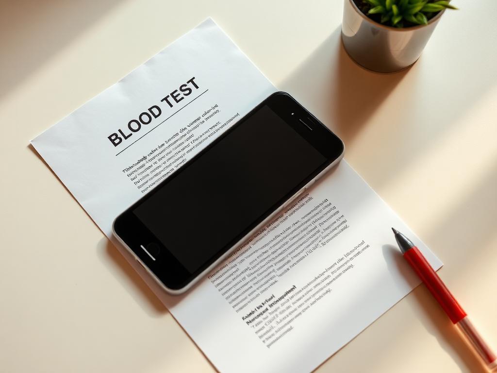 Blood test and medical report being uploaded